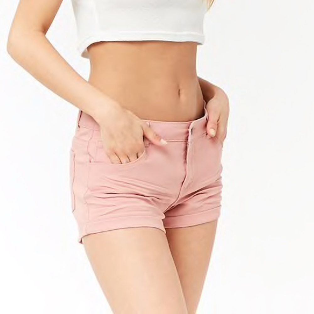 Forever 21 woven cuffed shorts